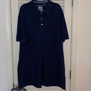 Lacoste size 9 Navy 3 bottom pique polo